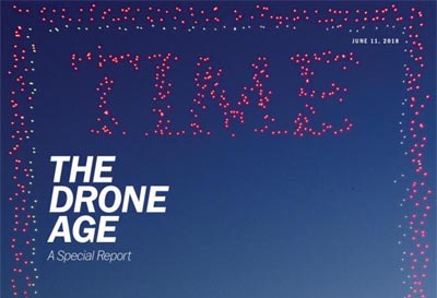 Una elaborada formación de 958 drones ocupará la tapa de Time